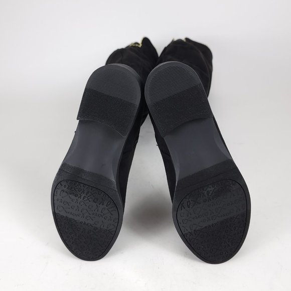XOXO Tristen Women's Black Faux Suede Over the Knee Boots - Picture 6 of 7